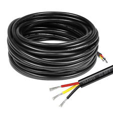 16 Gauge 3 Conductor Electrical Wire, 32.8FT Black Stranded Low Voltage 16/3 Cab picture