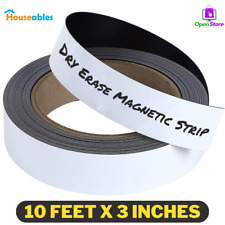 Magnetic Tape 10 Feet x 3 Inches Rewritable Dry Erase Strip Magnet Flexible Roll picture