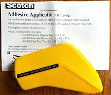 Vintage Scotch ATG 100 Adhesive Tape Applicator Dispenser Yellow + New roll picture