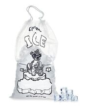 500 8 lbs COMMERCIAL CRYSTAL Plastic Ice Bag Bags With Drawstring 11x18 picture