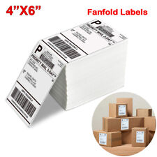 100-1000 4x6 Fanfold Direct Thermal Shipping Labels for Zebra & Rollo Printer US picture