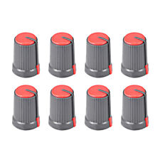 8Pcs Potentiometer Volume Control Knob Cap Plastic Red 6mm Shaft 12mm x 17mm picture