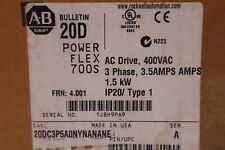 Allen Bradley 20DC3P5A0NYNANANE AC VFD Variable Frequency Drive STOCK 4709 picture