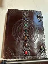 Chakra Gem Stones Handmade Vintage Leather Daily Journal  picture