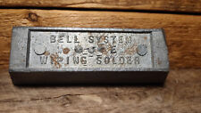 Vintage Bell Systems E Wiping Solder Bar Ingot Advertising Paper Weight picture
