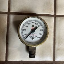 Vintage Airco 1000 Psi Gauge Brass 2” Glass Face picture