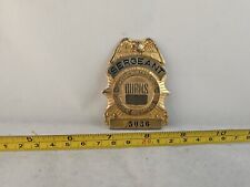 Lot#7C: 1-Collectible Vintage/Obsolete Security Badge (Burns Security, Sergeant) picture