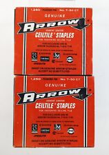 2 BOXES Vintage Unused Open Box 2,500 Genuine Arrow Staples No. T-50 3/8