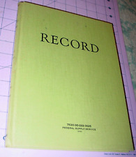 Vintage Federal Supply Service Record Book Unused 8”x 10.5