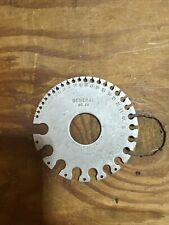 Vintage General No. 20 American Standard Wire Gage for Non-Ferrous Metals. USA. picture