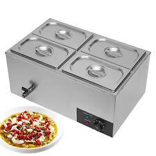 4 Pan Food Warmer Buffet Server Hot Plate 18L Tray Adjustable Temperature picture