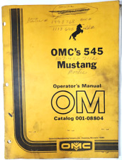 OMC's 545 Mustang Skid Loader Vintage Operator's Manual picture