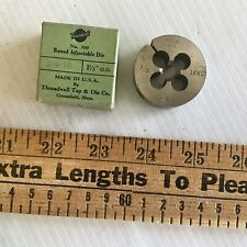 Vintage Threadwell NOS 3/8-16 NC Round Adjustable Die 1-1/2” O.D. USA 🇺🇸 picture