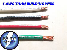 75' EA THHN THWN 6 AWG GAUGE BLACK WHITE RED COPPER WIRE + 75 6 AWG GREEN picture