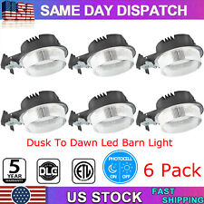 6 Pack 75 Watt LED Security Area Lights, Barn Light with Dusk to Dawn Photocell picture