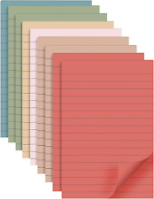 9 Pads Lined Sticky Notes 4X6 in Post, Vintage Colors Self Pad Its, Super Sticki picture