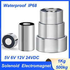 Electromagnet Lifting Holding Magnet 5V 6V 12V 24V DC Waterproof  IP68 1Kg-500kg picture