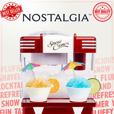 Nostalgia Vintage Countertop Snow Cone Maker Machine Ice Shaver Crusher Shaved. picture