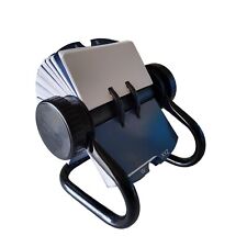 Vintage Rolodex Rotary Open Card File Organizer Large Black Business Prop Turns picture