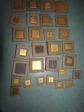 Lot of 29 Gold Ceramic Intel Etc. Processors For Scrap Gold Recovery picture