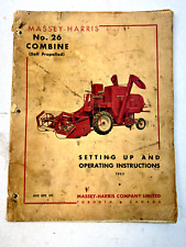 Vintage 1952 Massey-Harris No. 26 Combine Operator's Manual picture