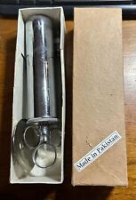 Vintage Ear Syringe w/Shield Brass Chrome Plated Size 4 Ounce (25-741) & Box picture