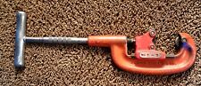 Vintage Ridgid Pipe Cutter A2 & Manual Ratcheting Threader 00-R 1/2, 3/4, 1 Dies picture