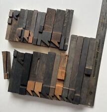 Large Vintage Letterpress Wood Printing Type Punctuation (largest Is 8”) picture