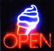 Latest 2017 LED Neon Animated Flash Motion ice Cream Yoghurt Open Sign L81 picture