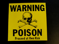 Warning Poison Metal Sign 11x11 Vintage Industrial Factory Danger Safety Ad NOS picture