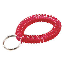 LUCKY LINE PRODUCTS 41070 Wrist Coil Key Ring,Red,2-1/2