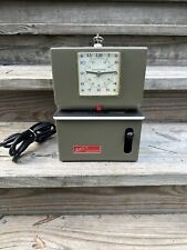 Vintage Lathem Corporation Model 2101 Punch Time Clock Recorder With Keys picture