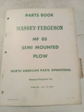 Vintage 1966 Massey Ferguson Mf 88 Semi Mounted Plow Parts Book  picture