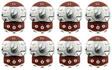 8 Pack 1K Ohms Potentiometer, 1/2W, Panel Mount, Single Turn, Serrated Shaft picture