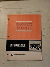 Vintage OEM Massey Ferguson Mf 180 Tractor Operator's Manual  picture