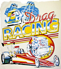 Drag Racing Vintage 90's T-Shirt Iron on transfer. picture