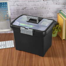 Portable File Box, Plastic, Black picture