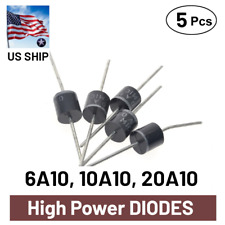 5PCS 6A10, 10A10, 20A10 | 1000V 1KV Axial Rectifier Diode Solar or GP | US Ship picture