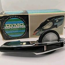 Vintage Dymo 1550 Label Maker, Spin Dial, Chrome and Black. Box Included  picture