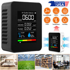 New Air Quality Monitor 6-in-1 Indoor CO2 Detector Formaldehyde HCHO TVOC Tester picture