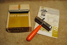 Vintage Soft Rubber Speedball Roller & Box Printmasters No. 4126 Brayer No. 64 picture