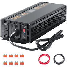 VEVOR 2500W Sump Pump Battery Backup System Inverter LCD Emergency Power Outage picture