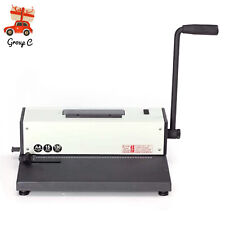 Manual Spiral Coil Combo Binding Machine 46 Holes Punch + Electric Inserter USA picture
