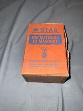 Vintage Star Scruin Wood Screw Lead Anchors 3 Boxes #10-12-14x1
