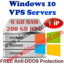 Windows 10 VPS (Virtual Dedicated Server) 6GB RAM + 200GB HDD + DDOS  picture