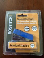 Vintage 1990s Stanley Bostitch Blue Mini Stapler 100CSP Standard Staples picture