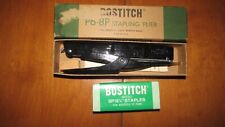 Vintage Bostitch Model P6-8 Manual Stapler Stapling Plier w/  Box + Staples New picture