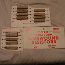 Lot of 13 Vintage NEW Old Stock 25 watt Wirewound Resistors picture