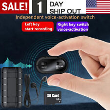 500 Hrs Mini Spy Voice Activated Recorder Digital Audio Magnetic 64GB MP3 Player picture
