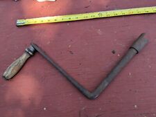 Vintage Engine Hand Start Crank with wood Handle  picture